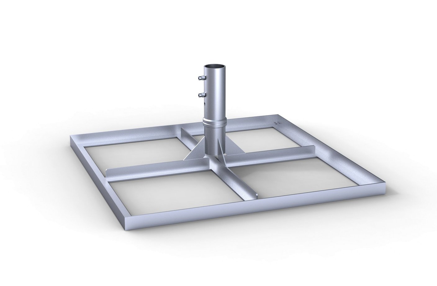 Mobiler SCHATTELLO-Standrahmen SZ208 aus Aluminium für Betonplatten, freigestellt